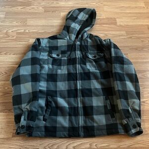 Plaid Hooded Jacket for Men